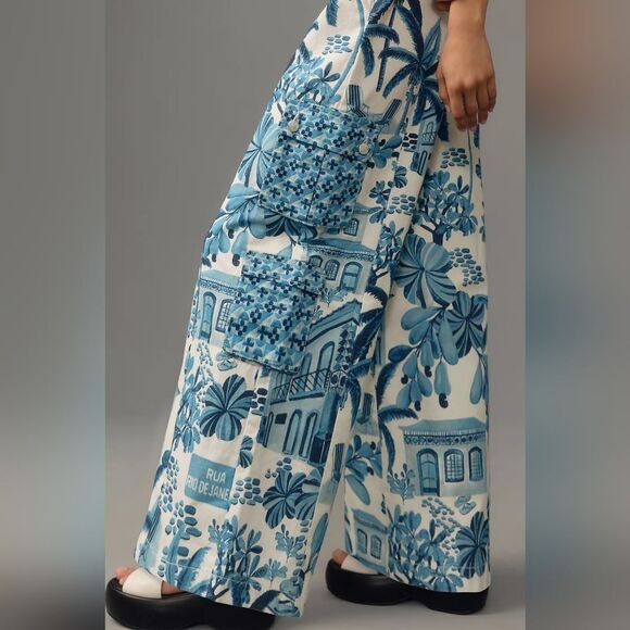 Farm Rio x Anthropologie Printed Overalls Size Extra Large NWT - Picture 4 of 4